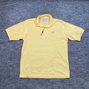 Augusta National Golf Shop Masters Polo Shirt Mens M Yellow Mercerized Cotton